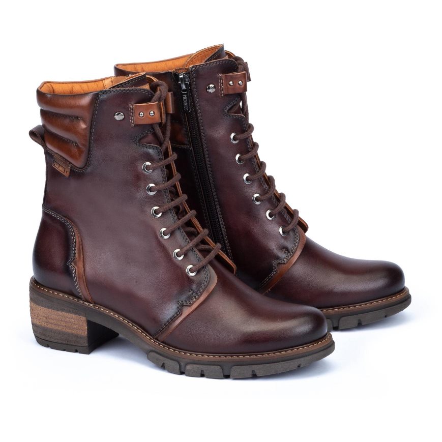 Women's Pikolinos SAN SEBASTIAN Ankle Boots Burgundy | NZ V78320Q